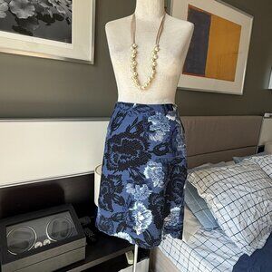 / Ann Taylor Factory Cotton Blend Floral Pencil Skirt Office Spring Summer US 0